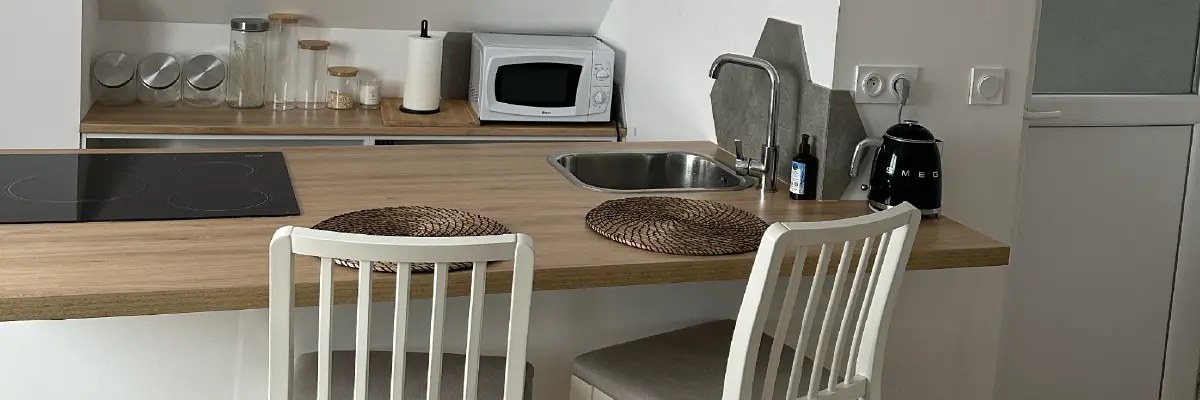 photo de la cuisine de l'appartement de location rénové